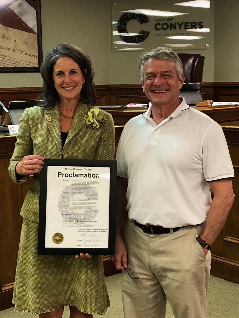 Nancy Bills proclamation photo