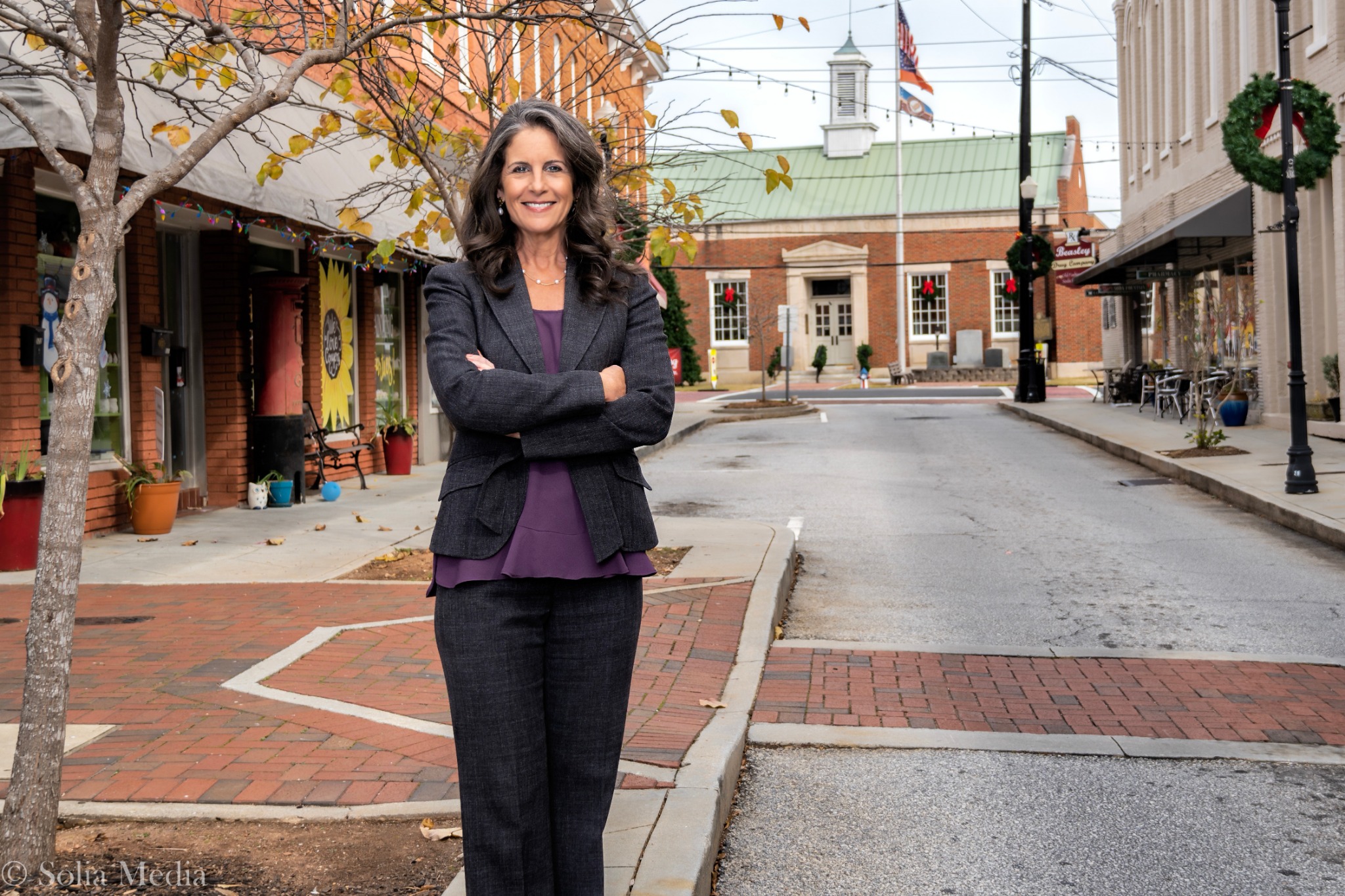 Nancy Bills portrait in downtown Rockdale
